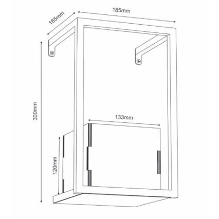 Настенный цветочный горшок 30x18 см