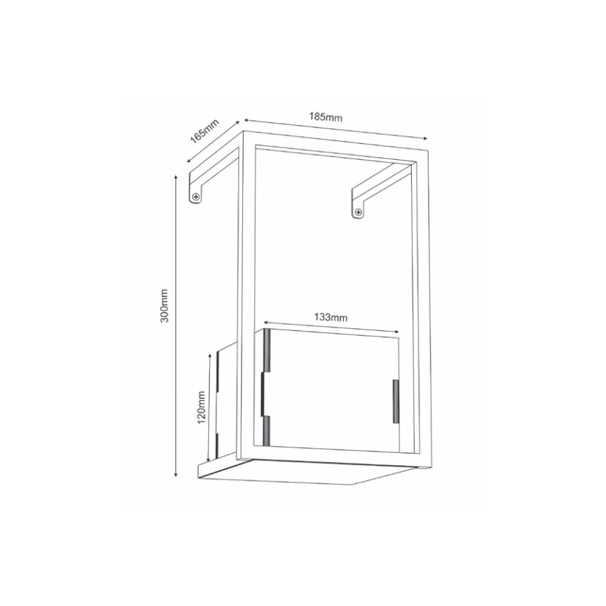 Настенный цветочный горшок 30x18 см