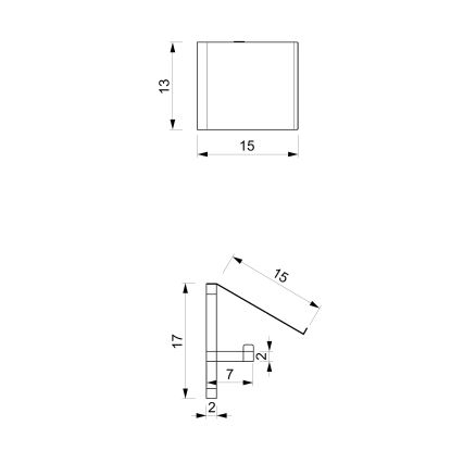 Настенный держатель туалетной бумаги 17x15 см черный
