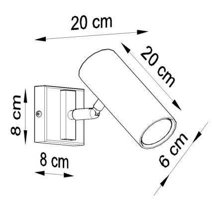 Настенный прожектор DIREZIONE 1xGU10/40W/230V черный