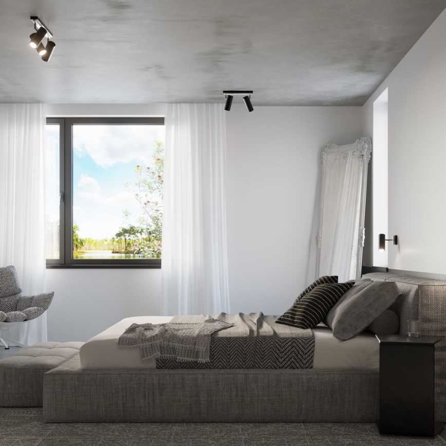 Настенный прожектор DIREZIONE 1xGU10/40W/230V черный