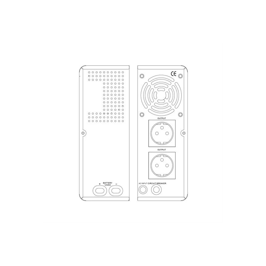 Настенный резервный источник питания 500W/800VA чистая синусоида