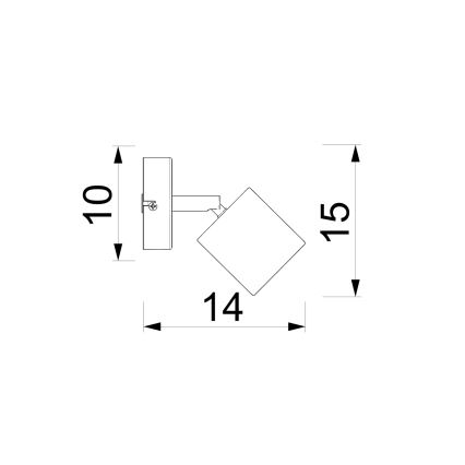 Настенный спот DEMIA 1xGU10/8W/230V бежевый