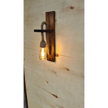 Настенный светильник AHSAP 1xE27/40W/230V сосна/орех