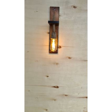Настенный светильник AHSAP 1xE27/40W/230V сосна/орех
