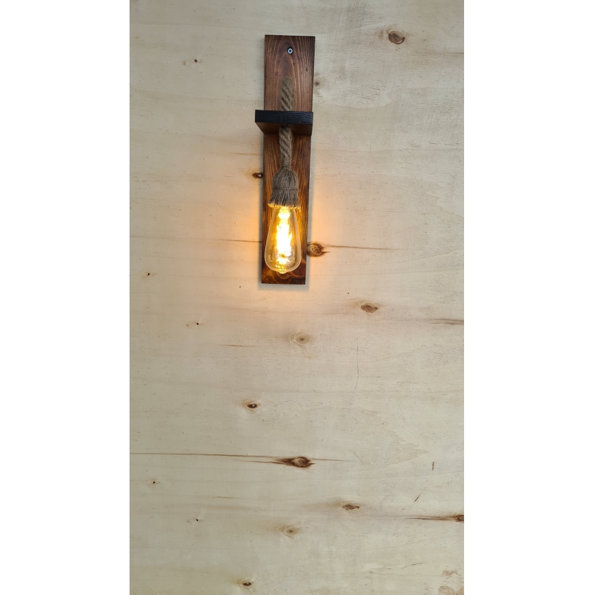Настенный светильник AHSAP 1xE27/40W/230V сосна/орех
