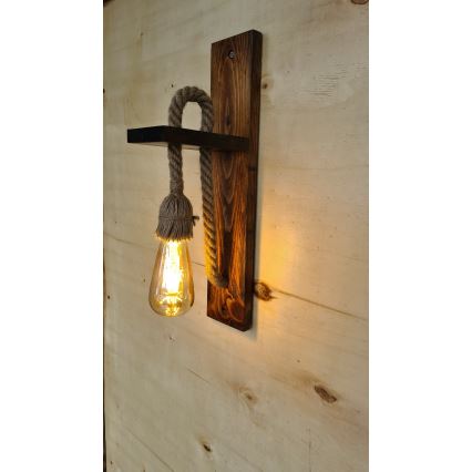 Настенный светильник AHSAP 1xE27/40W/230V сосна/орех
