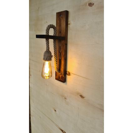 Настенный светильник AHSAP 1xE27/40W/230V сосна/орех