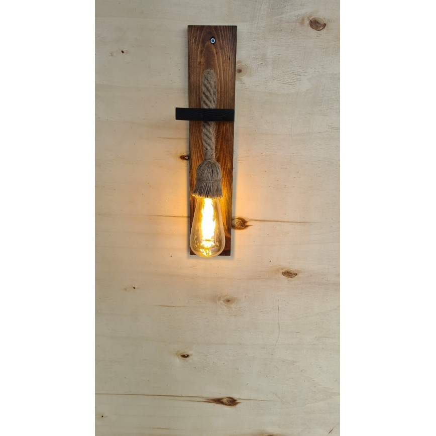 Настенный светильник AHSAP 1xE27/40W/230V сосна/орех
