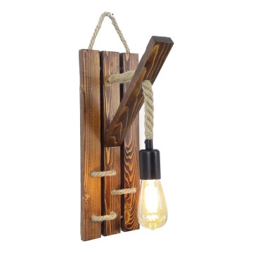 Настенный светильник AHSAP 1xE27/40W/230V, сосна, орех
