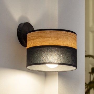 Настенный светильник ALBA 1xE27/15W/230V чёрный/коричневый