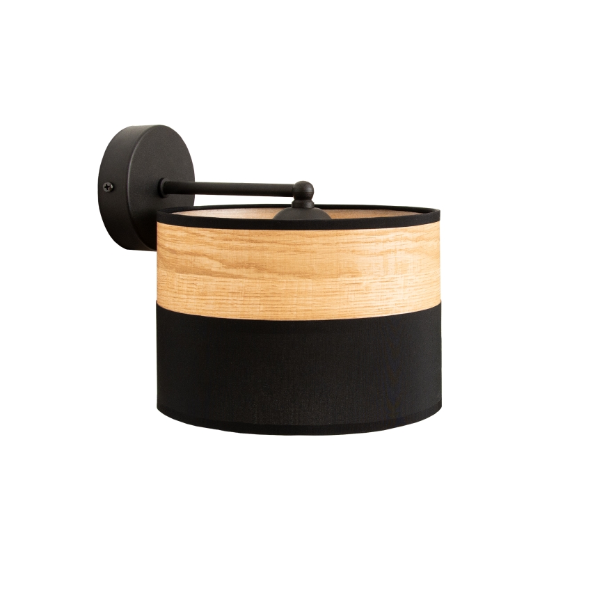 Настенный светильник ALBA 1xE27/15W/230V чёрный/коричневый