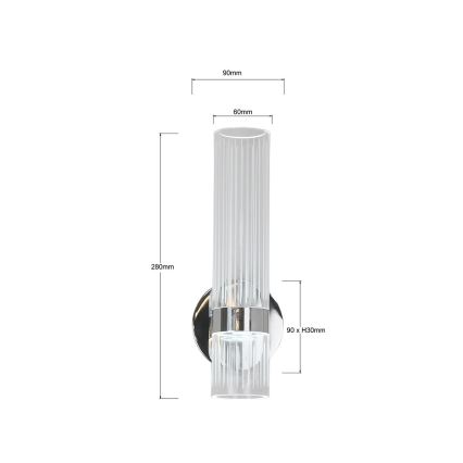 Настенный светильник AMBIENTE LED, 6 Вт, 230 В, 3000/4000/6000 К, глянцевый хром