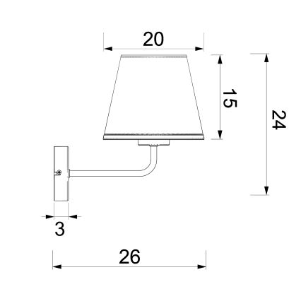 Настенный светильник ARDEN 1xE27/15W/230V бежевый