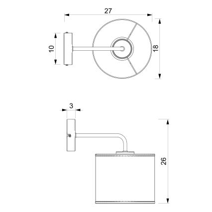 Настенный светильник ARDEN 1xE27/15W/230V бежевый