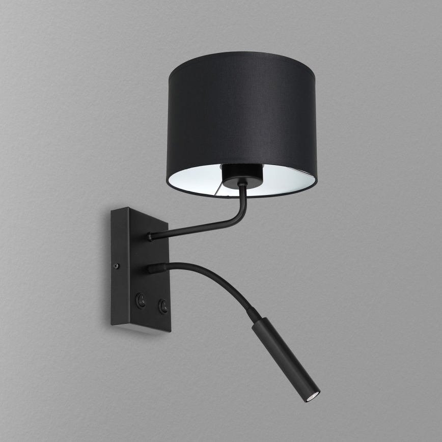 Настенный светильник ARDEN 1xE27/60W+1xG9/8W/230V черный/белый