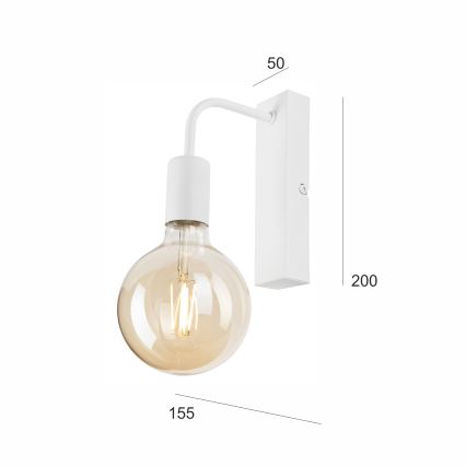Настенный светильник ASTRID 1xE27/60W/230V белый