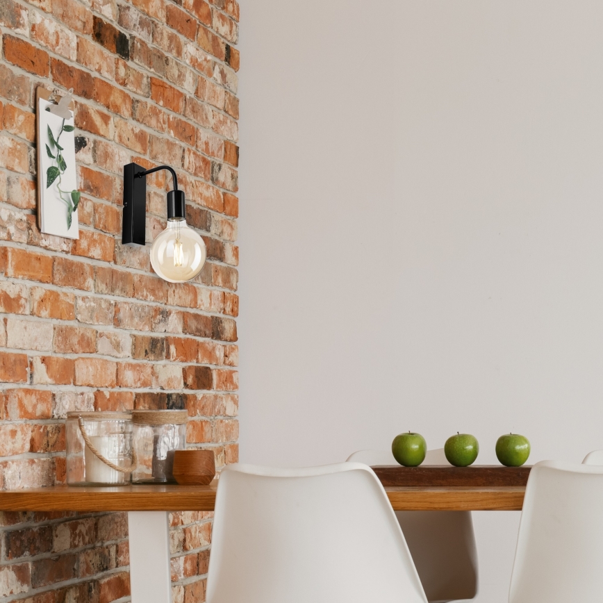 Настенный светильник ASTRID 1xE27/60W/230V черный глянец