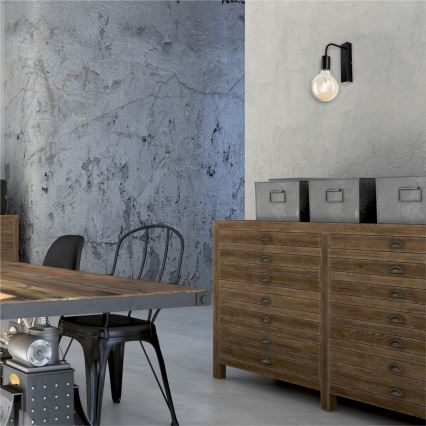 Настенный светильник ASTRID 1xE27/60W/230V черный глянец