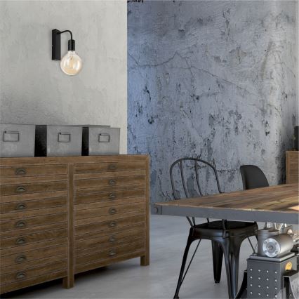 Настенный светильник ASTRID 1xE27/60W/230V матовый черный