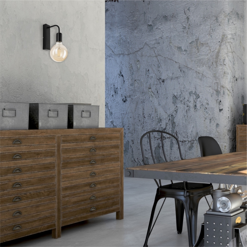 Настенный светильник ASTRID 1xE27/60W/230V матовый черный