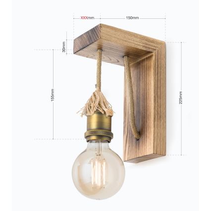 Настенный светильник BASSENA 1xE27/60W/230V