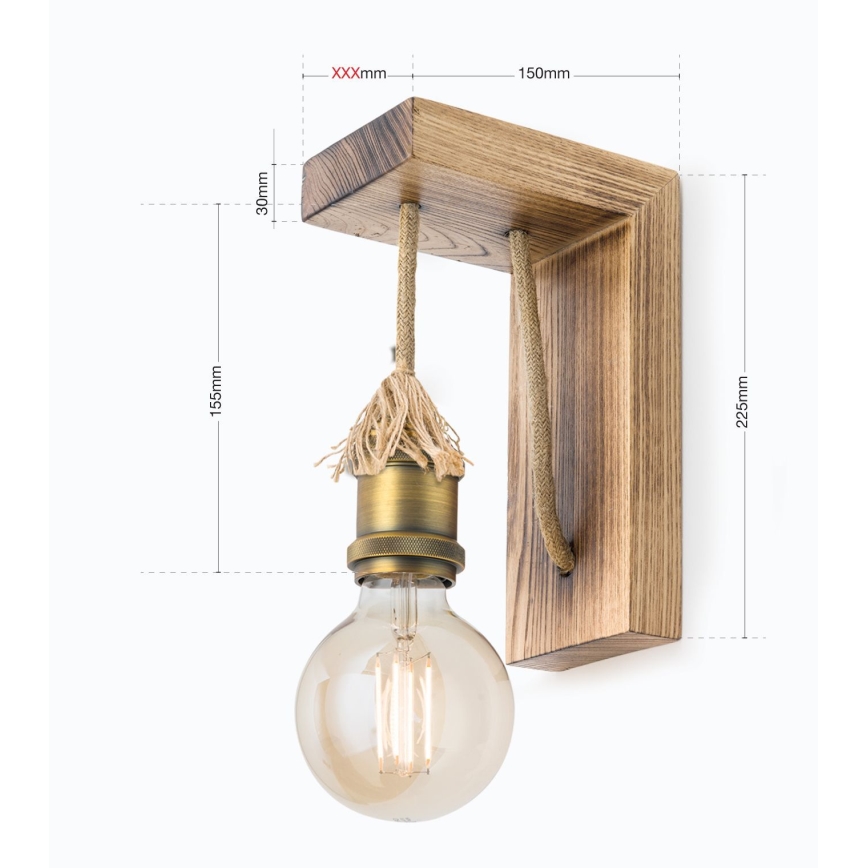 Настенный светильник BASSENA 1xE27/60W/230V