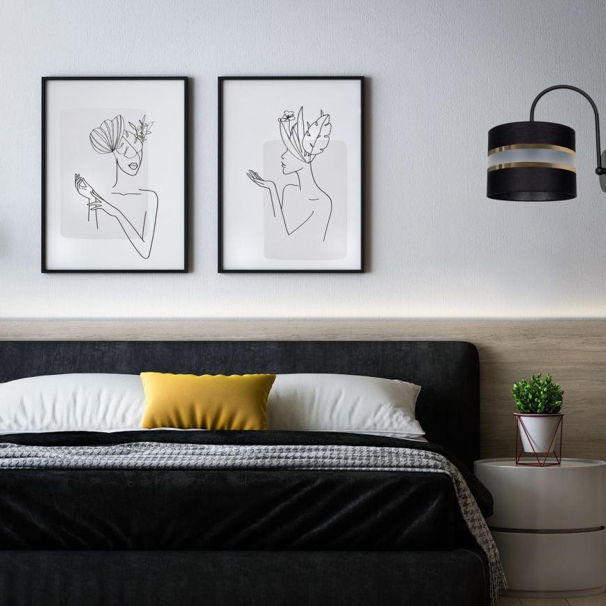 Настенный светильник CORAL 1xE27/60W/230V черная