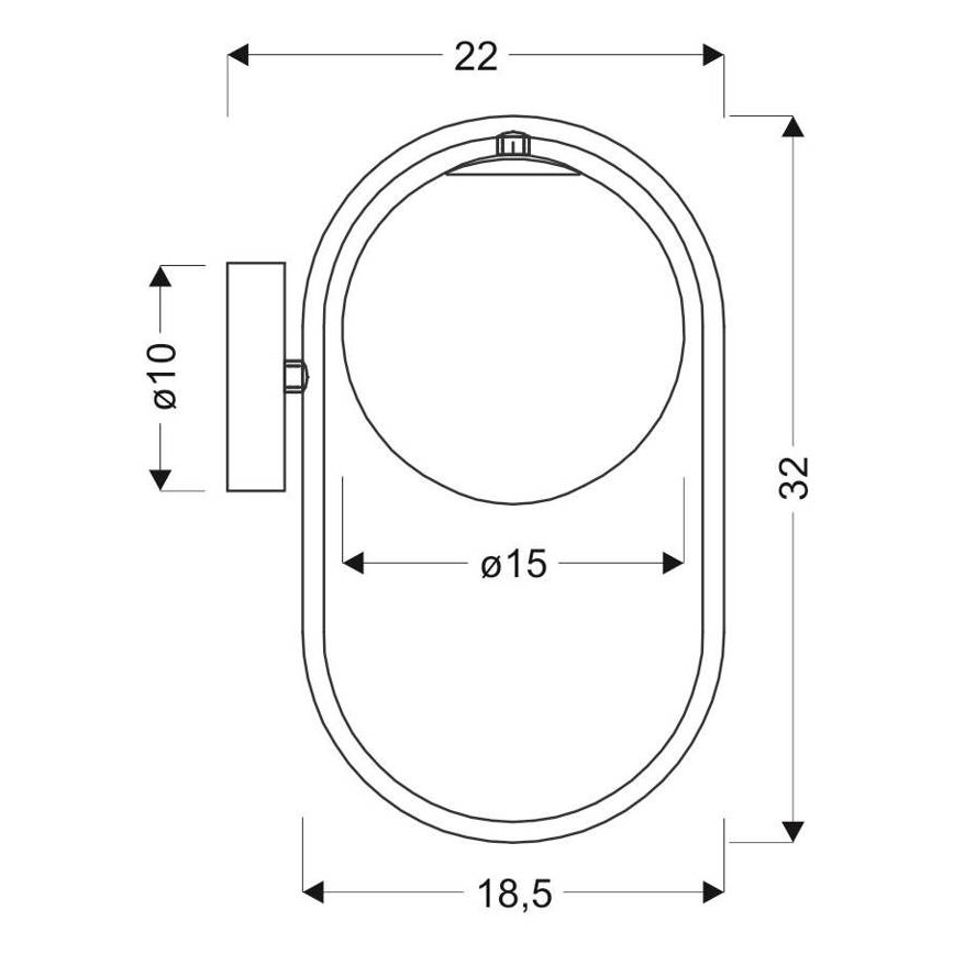 Настенный светильник CORDEL 1xG9/28W/230V черная
