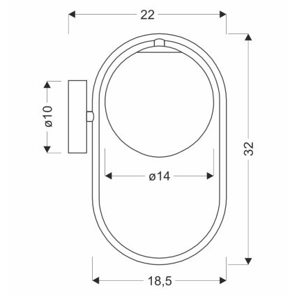 Настенный светильник CORDEL 1xG9/28W/230V латунь/дымчатый бежевый