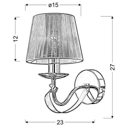 Настенный светильник DIVA 1xE14/40W/230V
