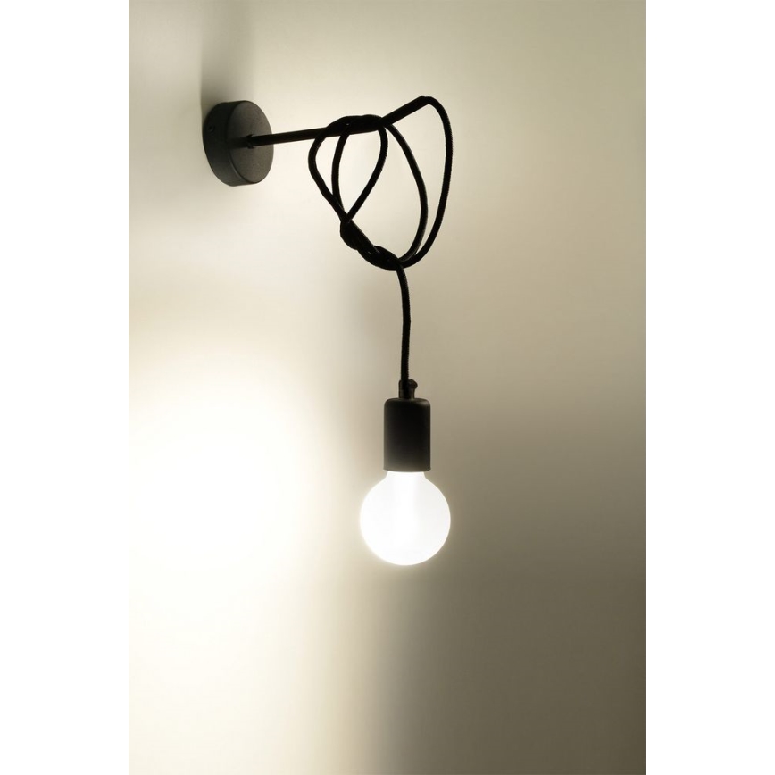 Настенный светильник EDISON 1xE27/60W/230V черный
