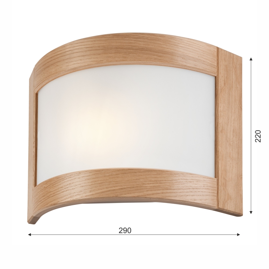 Настенный светильник ELODIE 1xE27/60W/230V дуб