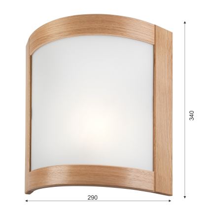 Настенный светильник ELODIE 1xE27/60W/230V дуб