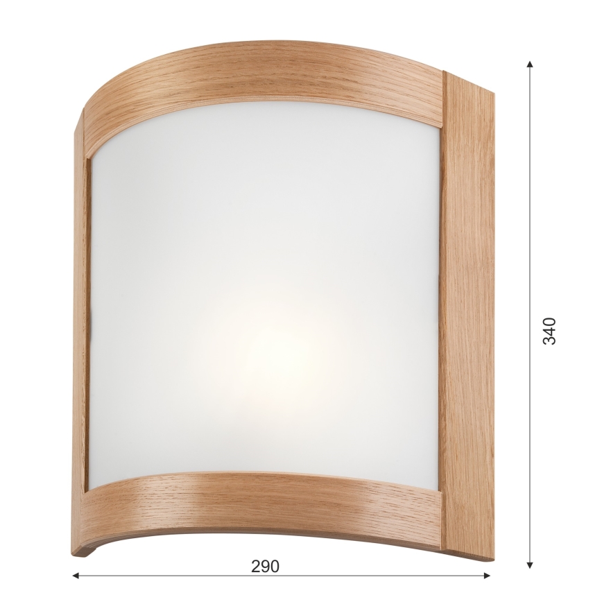 Настенный светильник ELODIE 1xE27/60W/230V дуб