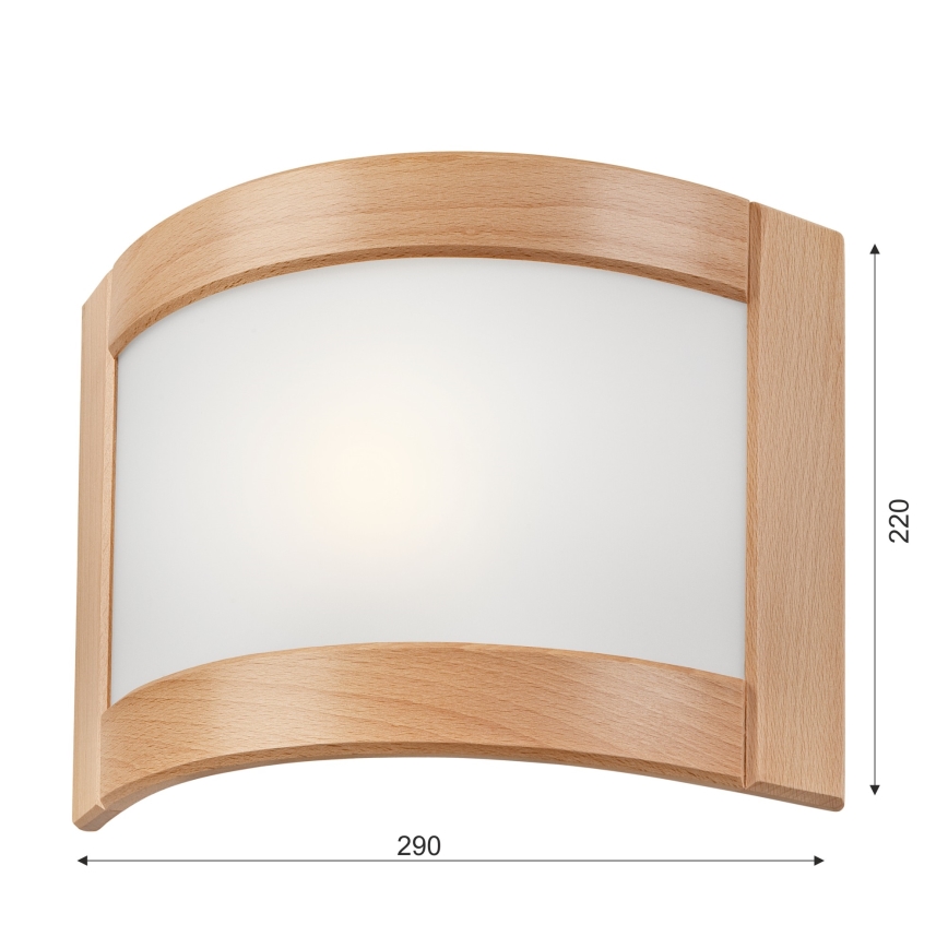 Настенный светильник ELODIE 1xE27/60W/230V дуб