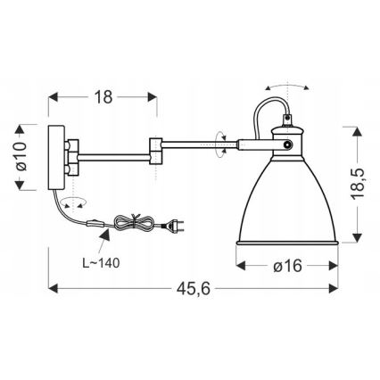 Настенный светильник ESPERA 1xE27/40W/230V
