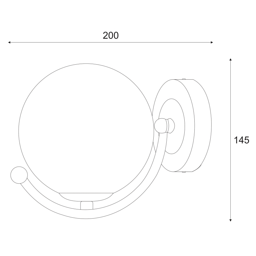 Настенный светильник GEORGIA 1xE14/5W/230V матовый хром/дымчатый