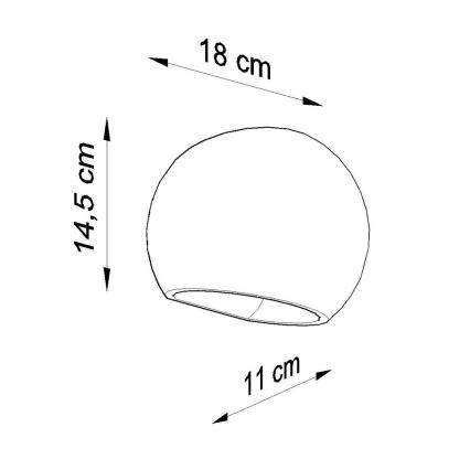 Настенный светильник GLOBE 1xE27/60W/230V белый