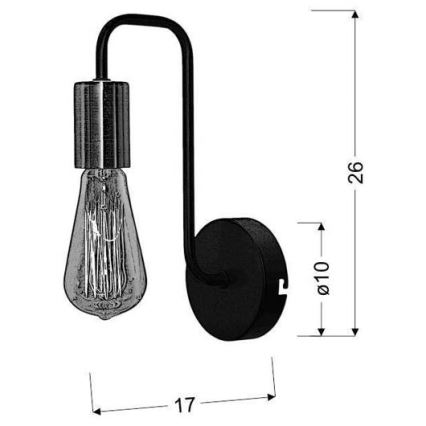 Настенный светильник HERPE 1xE27/60W/230V