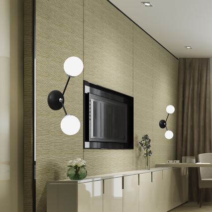 Настенный светильник JOY 2xE14/40W/230V черный/блестящий хром