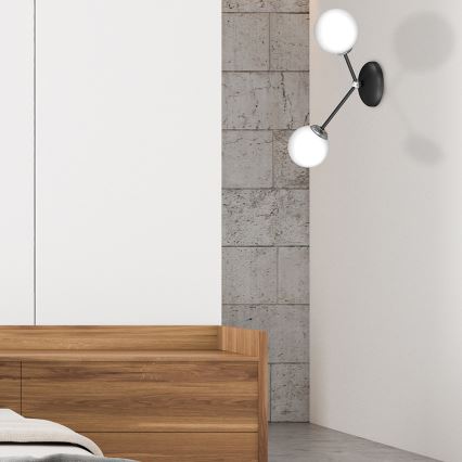 Настенный светильник JOY 2xE14/40W/230V черный/блестящий хром