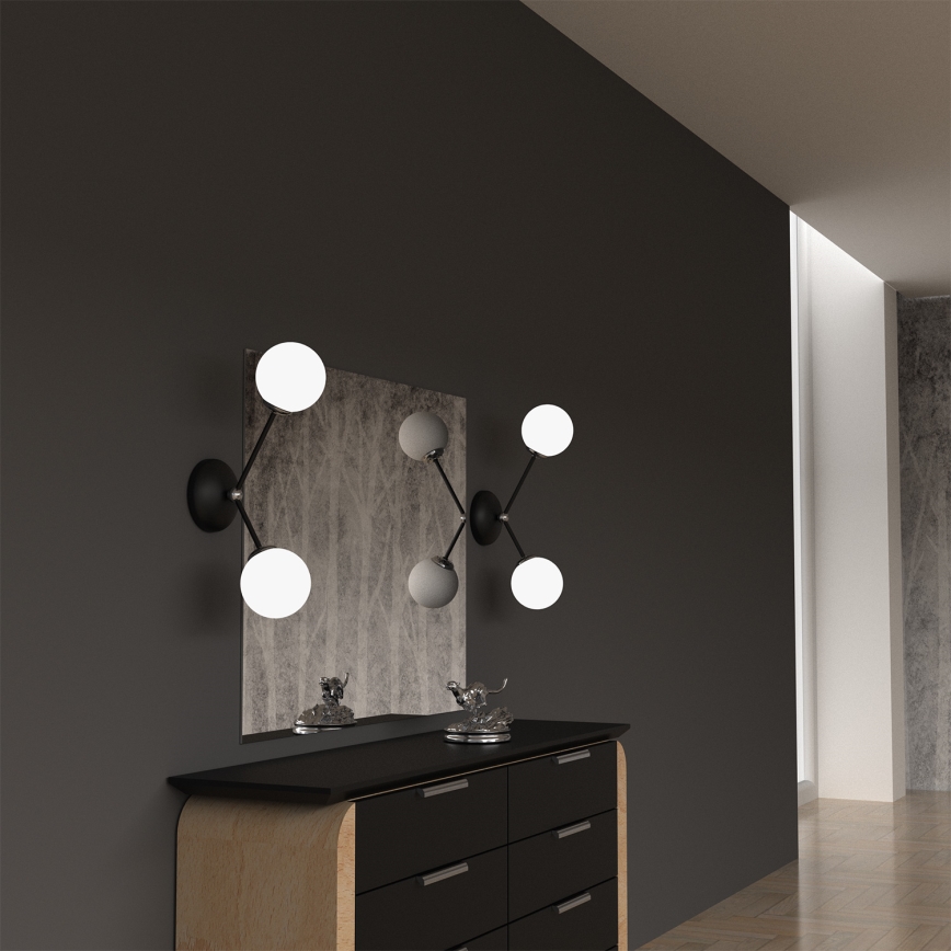 Настенный светильник JOY 2xE14/40W/230V черный/блестящий хром