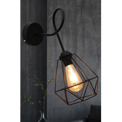 Настенный светильник KARO 3xE27/15W/230V черный