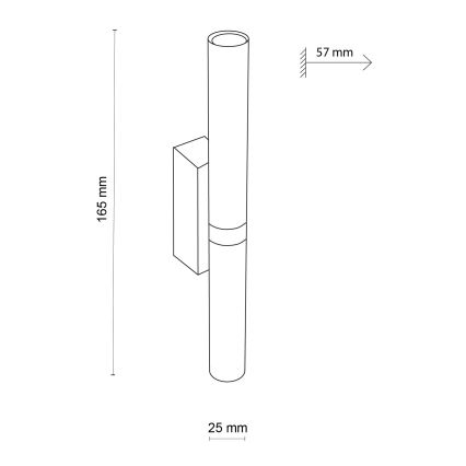 Настенный светильник LAGOS 2xG9/3W/230V черный/золотистый
