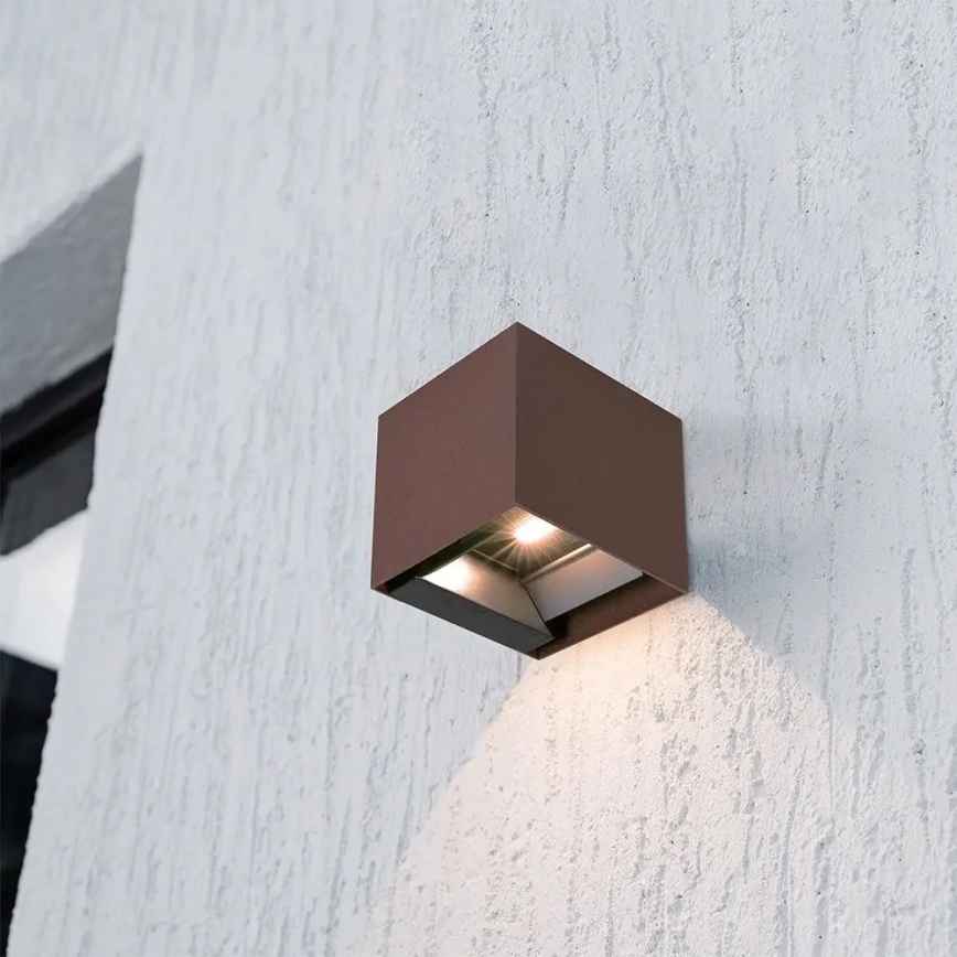 Солнечный настенный светильник LED с датчиком LED/9W/3,7V 3000/4000/5000K IP65 2600 mAh коричневый