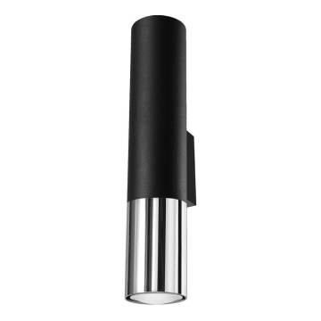Настенный светильник LOOPEZ 2xGU10/10W/230V черный/блестящий хром