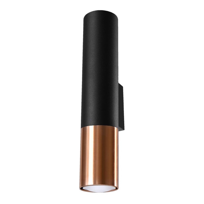 Настенный светильник LOOPEZ 2xGU10/10W/230V черный/медный