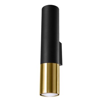 Настенный светильник LOOPEZ 2xGU10/10W/230V черный/золотистый
