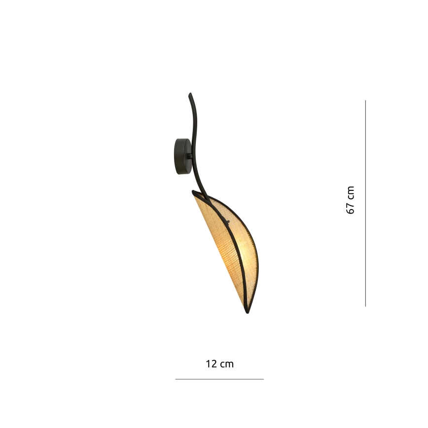 Настенный светильник LOTUS 1xE14/10W/230V черный/бежевый